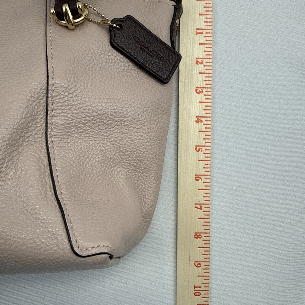 Coach Pink and Brown Leather Satchel - Picture 15 of 16